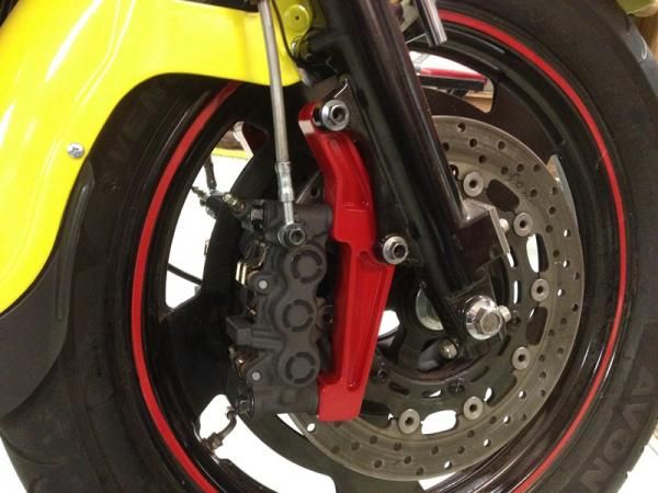 2010 R1 6 piston radial brake calipers.